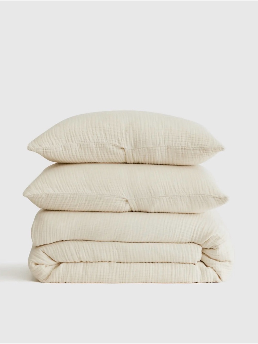 Organic Airy Gauze Pillow Sham Set ONLY - King/Cal King in Ivory Color